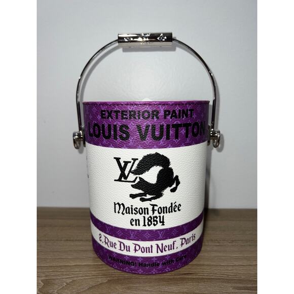 Louis Vuitton Purple LV Paint Can Monogram Top Handle Shoulder Crossbody Bag - Picture 2 of 15
